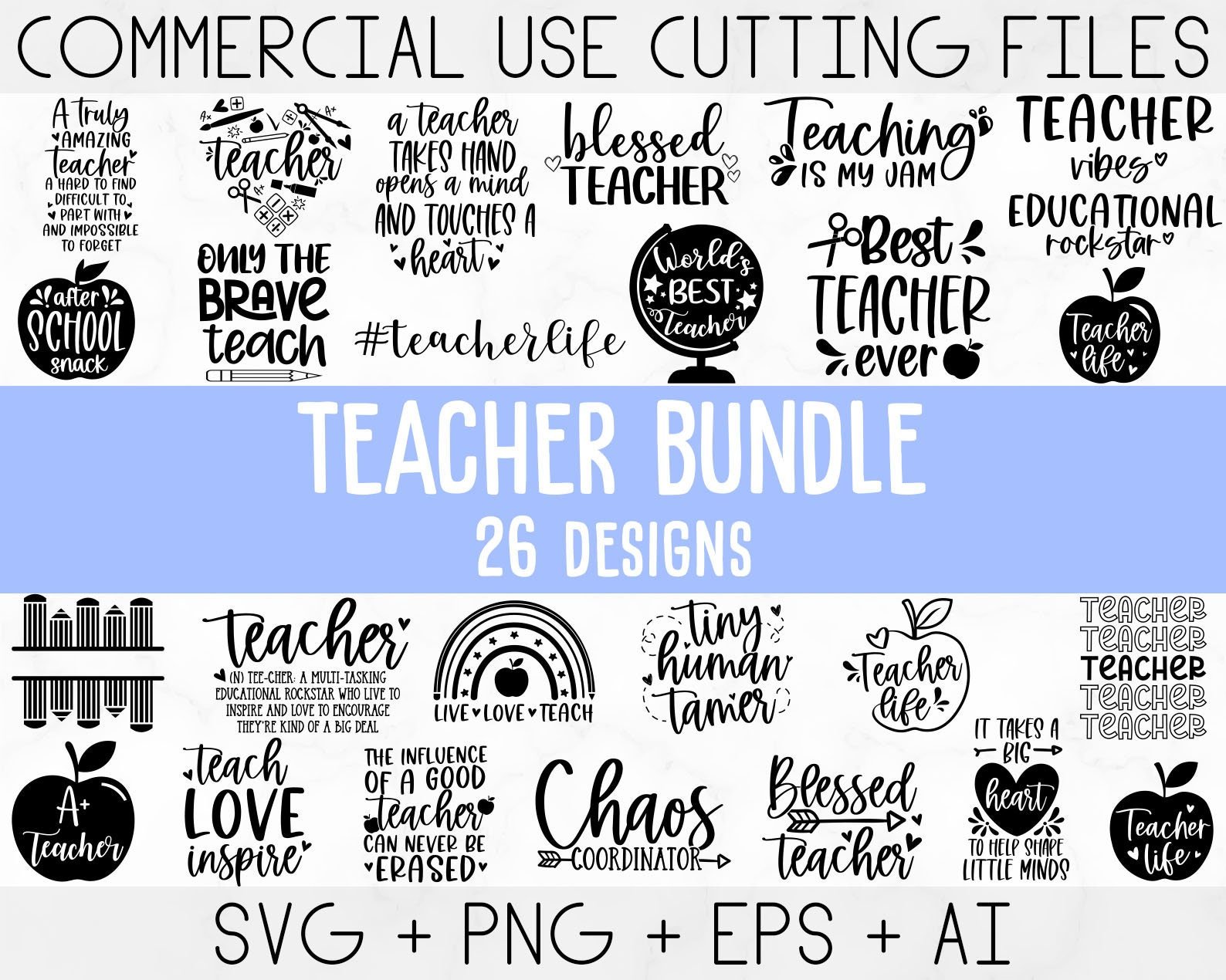 Teacher Svg Bundle, Teacher Quote Svg - Image 3